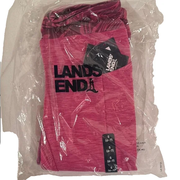 Lands' End Girls Active Leggings - Pink - S(6-7) - Picture 4 of 4